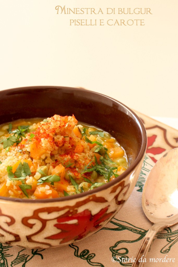 zuppa bulgur piselli carote