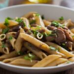 pasta funghi e piselli